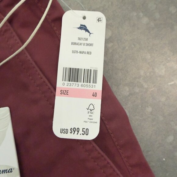 Tommy Bahama Boracay 8" Shorts – Napa Red – Size 40 (NWT) - Picture 6 of 15